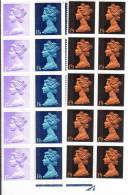 Great Britain 1967-69 Machin Definitive Stamps 16v Blk Of 10 MNH 6 Scans - Unused Stamps