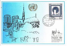 Maxima ONU Suiza. Geneve 1991. Paris Administration Postale - Maximum Cards