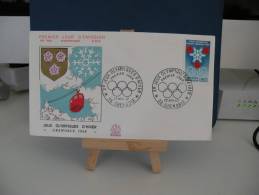 *FDC - Grenoble 1968 , Jeux Olympiques D'Hiver 22.4.1967  France - Coté 2 € - Winter 1968: Grenoble