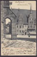 Germany PPC Meissen Blick Nach Dem Markt MEISSEN 1906 To LEUTZSCH Einfach Germania Stamp (2 Scans) - Meissen