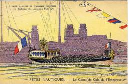 HAFFNER  LIGUE MARITIME ET COLONIALE FRANCAISE PARIS 1933  FETES NAUTIQUES LE CANOT DE GALA DE L EMPEREUR - Haffner