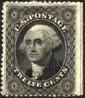 US #36 Mint Hinged 12c Washington From 1857 - Ongebruikt