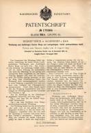 Original Patentschrift - R. Veeck In Algenrodt B. Idar , 1905 , Werkzeug Für Flache Ringe !!! - Antike Werkzeuge