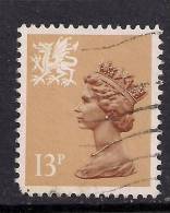 WALES GB 1987 13p PALE CHESTNUT USED MACHIN TYPE 2 STAMP SG W38 Ea.( D951 ) - Galles