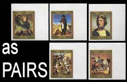SHARJAH 1970. Napoleon Bonaparte France-related IMPERF.CORNER PAIRS:5 (10 Stamps)   [non  Dentelé,Geschnitten] - Schardscha