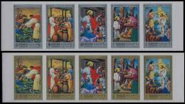 SHARJAH 1970.  BULK:5x=50 Stamps Jesus 1I. IMPERF.5-STRIPS:2 (10 Stamps) MARG:L.R    [non  Dentelé,Geschnitten] - Schardscha