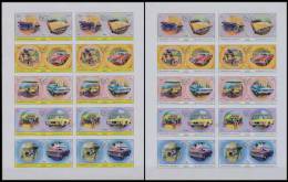 SHARJAH 1971. Cars Serie II.IMPERF:SHEETS:2 (2x10=20 Stamps)    [non  Dentelé,Geschnitten] - Schardscha