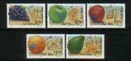 South Africa 1994 Export Fruits Stamps Fruit Grape Apple Orange Avocado Plum - Neufs