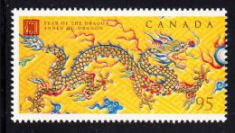 Canada MNH Scott #1837i Single From Souvenir Sheet 95c Year Of The Dragon - Chinese Lunar New Year - Unused Stamps