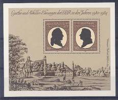 ALLEMAGNE DDR 2681/82 Johann Wolfgang Von Goethe Et Friedrich Schiller - 1981-1990