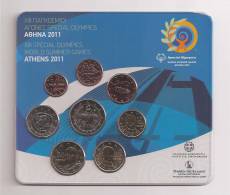 Officia-Original-Authentic    Blister Special Olympics With All 2011 EURO Coins BU!! - Greece
