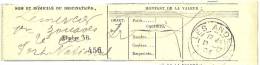 REF LPU11 - FRANCE - RECEPISSE DE CHARGEMENT DE VALEURS DESTINES EN AFRIQUE DU NORD OBLITERE A LES ANDELYS 13/12/1904 - Feuilles Complètes