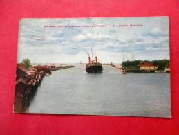 MI - Michigan > Steamer City Of Michigan Entering Harbor At St. Joseph 1911 Cancel   = =ref 644 - Other & Unclassified