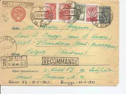 Russie ( Lettre En Recommandé De 1952 Vers La Belgique à Voir) - Storia Postale