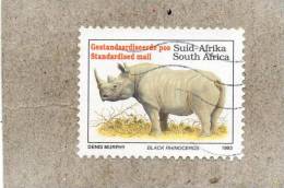 AFRIQUE Du SUD : Rhinoceros Noir (Diceros Bicornis) - Mammifère - - Gebruikt