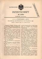 Original Patentschrift - J.H. Von Westphalen In Metz , 1899 , Apparat Zum Etikettieren Von Flaschen , Etikett !!! - Machines