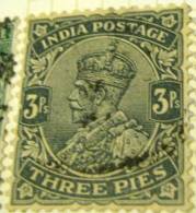 India 1911 King George V3p - Used - 1911-35  George V