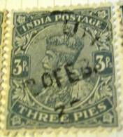 India 1911 King George V3p - Used - 1911-35 King George V
