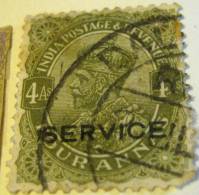 India 1912 King George V 4a Service - Used - 1911-35 Roi Georges V