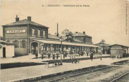 02  CHAUNY INTERIEUR DE LA GARE - Chauny