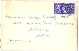 REF LPU11 - GRANDE BRETAGNE - ELIZABETH II 4d SUR LETTRE (LAC) DE SEPTEMBRE 1953 - Storia Postale