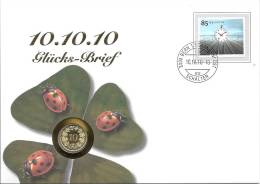 10.10.10-10 Glücksbrief Mit Goldenem 10 Räppler Numis - Storia Postale