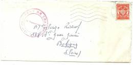 REF LPU11 -  TIMBRE DE FM SUR LETTRE ( LAC) VOYAGEE MAI 1954 CACHET DE VAGUEMESTRE - Militaire Zegels