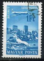 HONGRIE Aer281° 1fo Turquoise Avion Survolant Beyrouth (10% De La Cote + 0,15 €) - Usado