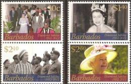 BARBADOS - 2012 - Diamond Jubilée - 4v NEUFS *** //  MNH - Barbados (1966-...)