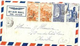 REF LPU11 -  AEF LETTRE AVION BANGUI / CHAVILLE 27/10/1946 - Storia Postale