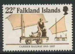 Falkland Islands 1985 Mi 420 YT 433 ** Sail-propelled Trolley - 70th Ann Camber Railway / Eisenbahn - Trains