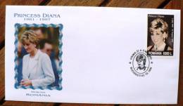 ROUMANIE PRINCESSE DIANA SUR FDC - Mujeres Famosas