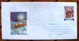 ROUMANIE Entier Postal PERE NOEL Sur Son Traineau Tiré Par Les Rennes. Emis En 1999 - Natale