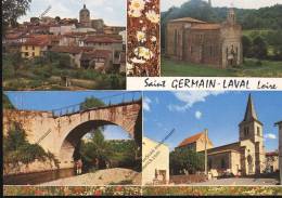 SAINT ST GERMAIN LAVAL Loire 42 : Village église Chapelle Pont - Saint Germain Laval
