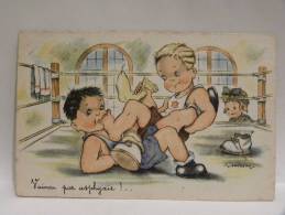CPA Illustrateur  GOUGEON - Enfants - Vaincu Par Asphyxie !... - Sport - Combat (odeur De Pieds Et Chaussettes) - Gougeon