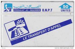 Morocco, MOR-19, 50 Units, Transfer Of Call, Control Number : 401C - Marocco