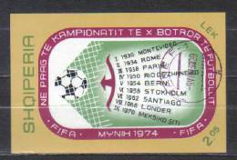 Albania Mi Bl 49 Sport Soccer Championship   Block 1974 FU - 1974 – Allemagne Fédérale