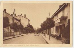 THAON LES VOSGES : RUE DE LA GARE - HOTEL ET CAFE DE L'EST- 1946, 47 - 2 SCANS - - Thaon Les Vosges