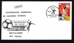 Women´s Handball European Championship,2000,MATCH YUGOSLAVIA - FRANCE ,SPECIAL CACHET ON COVER ROMANIA. - Balonmano