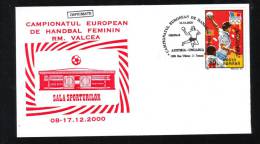 Women´s Handball European Championship,2000,MATCH ; AUSTRIA - HUNGARY  ,SPECIAL CACHET ON COVER ROMANIA. - Handbal