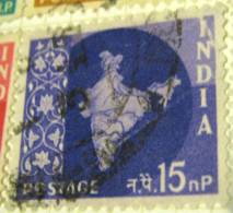 India 1957 Map Of India 15np - Used - Used Stamps