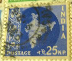 India 1957 Map Of India 25np - Used - Used Stamps