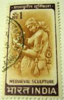 India 1966 Medieval Sculpture 1r - Used - Used Stamps
