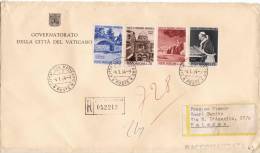 CITTA´ DEL VATICANO / PALERMO - Cover _ Lettera  Raccomandata -  Lire 160 + 70 + 25 +15 - Storia Postale