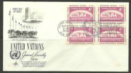 United Nations New York  30.03.1959 FDC Naciones Unidas UN General Assembly - Cartas & Documentos