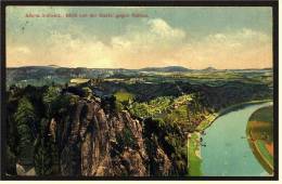 Bastei  -  Sächs. Schweiz  -  Blick Von Der Bastei Gegen Rathen  -  Ansichtskarte Ca.1926    (1297) - Bastei (sächs. Schweiz)