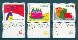 Israel - 1991, Michel/Philex No. : 1184-1186, 1 Ph (Li) - MNH - *** - - Nuevos (con Tab)