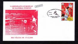 Women´s Handball European Championship,2000,MATCH ;AUSTRIA - JUGOSLAVIA ,SPECIAL CACHET ON COVER ROMANIA. - Hand-Ball