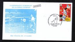 Women´s Handball European Championship,2000,MATCH ;HUNGARY - FRANCE ,SPECIAL CACHET ON COVER ROMANIA. - Balonmano