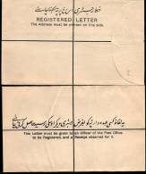 Hyderabad State Formula Large Size Registered Envelope Postal Stationary MINT # 7418 Inde Indien - Briefe